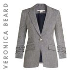 Veronica Beard Martel Herringbone Dickey Blazer Women’s Size 12 Photo 2