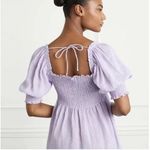 Hill House  Home Athena Linen Nap Mini Dress in Lilac Stripe Size XS Photo 1