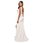 Lulus White Tie-Strap Wedding Dress with Train NWT Size Small Photo 1