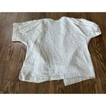 Denim & Co Beach Women's Swim Cover up Open Front Gauze 100% Cotton Khaki Beige Tan Size M Photo 6