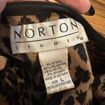 Leopard print zip up vest Brown Size L Photo 2