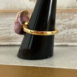 Gold Baroque Freshwater pearl ring Multiple Photo 4