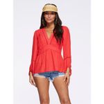 Jessica Simpson ✨Jessica Simpsons Briar Sz Medium Blouse in Hibiscus Red✨ Photo 1