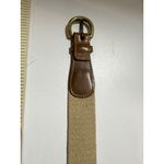 Original Hurray Womens Canvas Belt – Size 32 Tan Leather Trim Brass Photo 5
