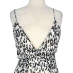 superdown Revolve Kina Leopard Print Ruched Mini Dress Gray White Size Medium Photo 1