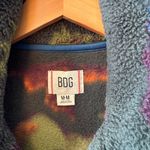 BDG Multicolor Camo Print Sherpa Fleece Pullover Size Medium Urban Outfitters Photo 4