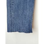 ZARA  Blue Medium‎ Wash Denim Distressed Raw Cut Hem Skinny Jeans 2 Photo 5