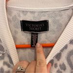 Victoria's Secret  Gray Leopard Print Crew Neck Sweater Photo 3