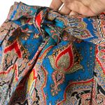 J.Crew High Waisted Paisley Shorts Blue Size 8 Belt Tie Ratti Mediterranean Photo 5