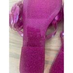 Jeffrey Campbell NWOT  Floralee Sandals Floral Pink Glitter Black Thong Women’s Photo 2