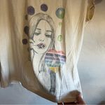 Junk Food Vintage Girl Blowing Bubbles Rainbow Tshirt Photo 1
