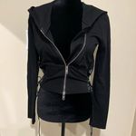 Hoodie Jacket Sweater Sweatshirt Blouse Top Tee Short Cardigan Blazer Black Size M Photo 6