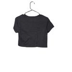 Truly Madly Deeply Black crop top with daisy flower pattern Photo 2