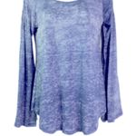 Vintage Havana 🔵 SALE 3/$25  Cold Shoulder Blue White Space Dye Long Sleeve Top L Photo 1