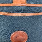 Dooney & Bourke Vintage Equestrian Bag-Navy pebbled leather with British tan trim Photo 11