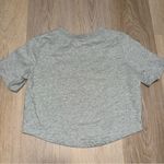 Nike  Gray & White Cropped T-Shirt - Size Medium Photo 2