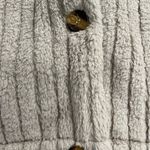 Teddy Sherpa Fleece Cardigan Jacket Tan Size M Photo 1