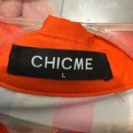 ChicMe Vibrant Orange and White Top Blue Size L Photo 2