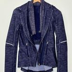 Lululemon Womens Ride On Blazer Heathered Blue Indigo Jacket Zip Up Pockets Sz 4 Photo 1