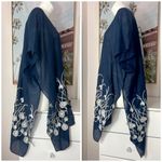 Lava Accessories Navy Floral Embroidered Lightweight Open Kimono One Size Blue Size undefined Photo 6