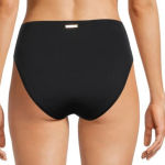 Vince Camuto 
High Rise Colorblock Bikini Bottom swimsuit‎ black M NWT Photo 1