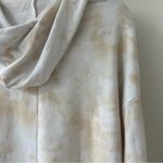 Fabletics Cream & Tan Eco Conscious Tie-Dye Pullover Boxy Cropped Hoodie, Size M Photo 5