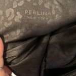 Perlina large black leather handbag 3 inside 1 outside zip pockets EUC Photo 12