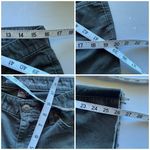 Eddie Bauer womens relaxed boyfriend raw hem fringe midnrise green corduroy 6 Photo 2