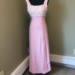 Vintage 60s early 70s Union Made Pink Lace Formal Prom Dress size XS Photo 12