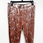Anthropologie Sabina Musayev Pants Womens S Blush Pink Crushed Velvet Joggers Photo 2