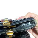 Vintage 60s/70s Black Mesh Handbag‎ w/ Tortoise Lucite Handles, Zip Top Photo 6