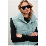 OOFWear Vest Womens 46 Medium‎ 8 Blue Puffy Quilted Insulated Oversized Photo 3