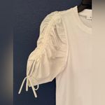 frame denim FRAME Pleated Elegant Women’s White Puff Sleeve Cotton Top Size XS Photo 8