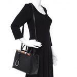 Fendi  Vitello Baltico Dolce Studded Petite
2Jours  Multicolor Black Tote Bag Photo 1