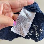 Banana Republic ‎ Navy Blue Circle Lace Tank Top Swim Coverup Petite S Racerback Photo 2