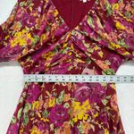 LPA Revolve Cassia Floral Mini Dress Long Sleeve Smocked Cuffs Party Dress Sz S Photo 7