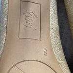 Fioni gold sparkle heels with scalloping. Photo 7