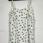 City Chic  White Floral Eyelet Tank Top Women XL Romantic Ruffle Adjustable Strap Photo 8