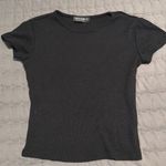 Liz and Sara Black Fitted Baby Tee Photo 0