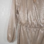 Aeom New Metallic Drape Neckline Ribbed Jumpsuit Size Large Photo 2