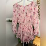 Love Shack Fancy 100% Silk Floral Popover Mini Dress in pink ivy Medium Photo 5