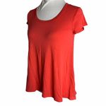 Coral Short Sleeve Stretch Knit High Low Top 27PE Photo 4