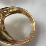 Ross Simons  Cubic Zirconia Cluster Ring Gold Over Sterling Silver Size 7 Photo 3