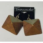 Women's Taramanda Wooden Boho Festival Statement‎ Dangle Earrings Brown Gold Brown Photo 3