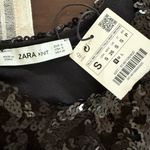 ZARA NWT  Knit Black Sequin Tank Top S Photo 5