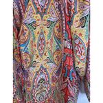 Peter Nygard  womens Button Up Colorful‎ Paisley Boho Blouse Size 16 Photo 1