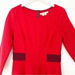 Boden Petite Laura Midi Dress Ottoman Sheath Drummer Red Textured Size 2P Photo 5