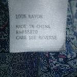 Kenar  L Cotton Blue Diamond Pattern V-Neck Top Photo 6