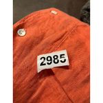 Banana Republic  Womens Orange 100% Irish Linen Button Down Shirt Size S Photo 8