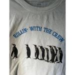 aerie Rollin' With The Crew Penguin Graphic Crop Top White Size XS Photo 2